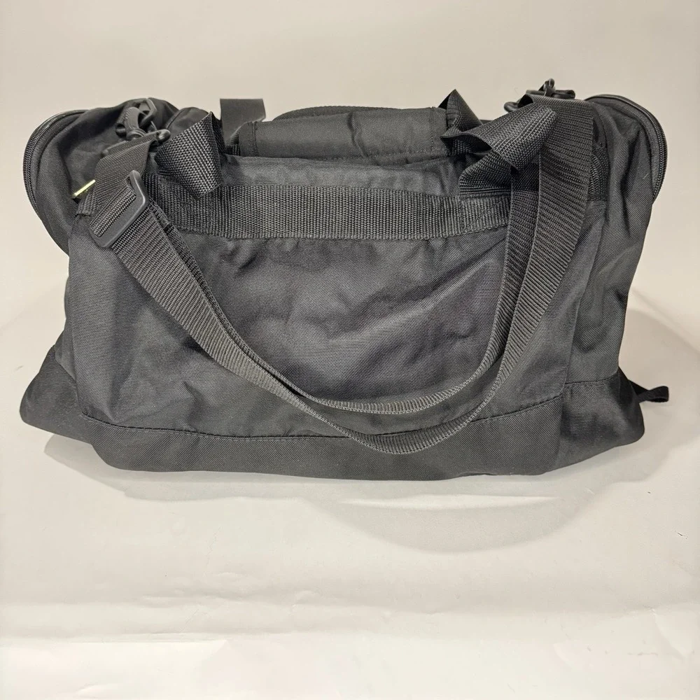 adidas Duffel Bag Gym Bag Black And Gold With Inside Zipper Pouch